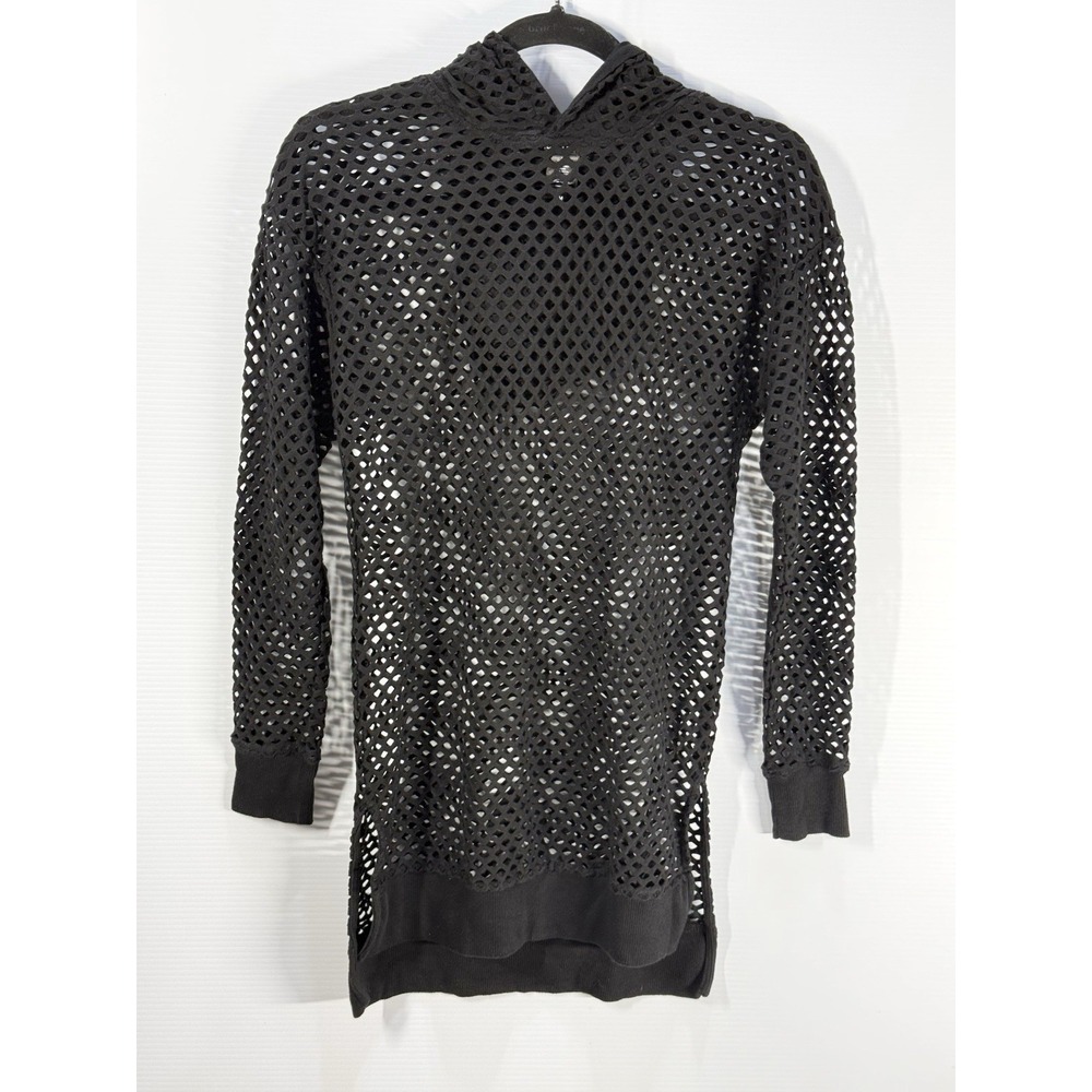 Black Mesh Hot Topic Hoodie Pullover Cover-Up Size Small Goth Punk Grunge
